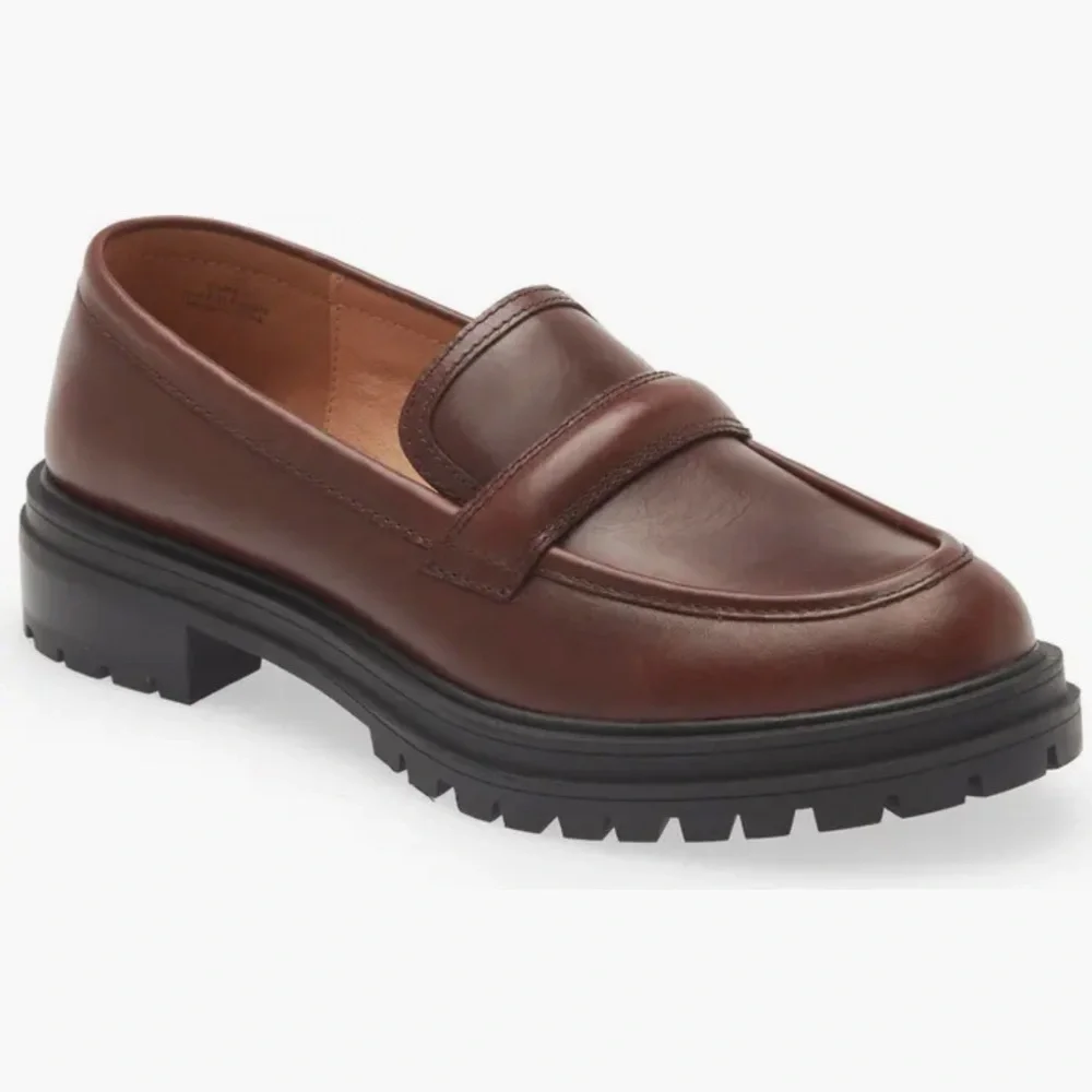 Madewell The Bradley Lugsole Loafer Brown Leather Women’s Size 8.5